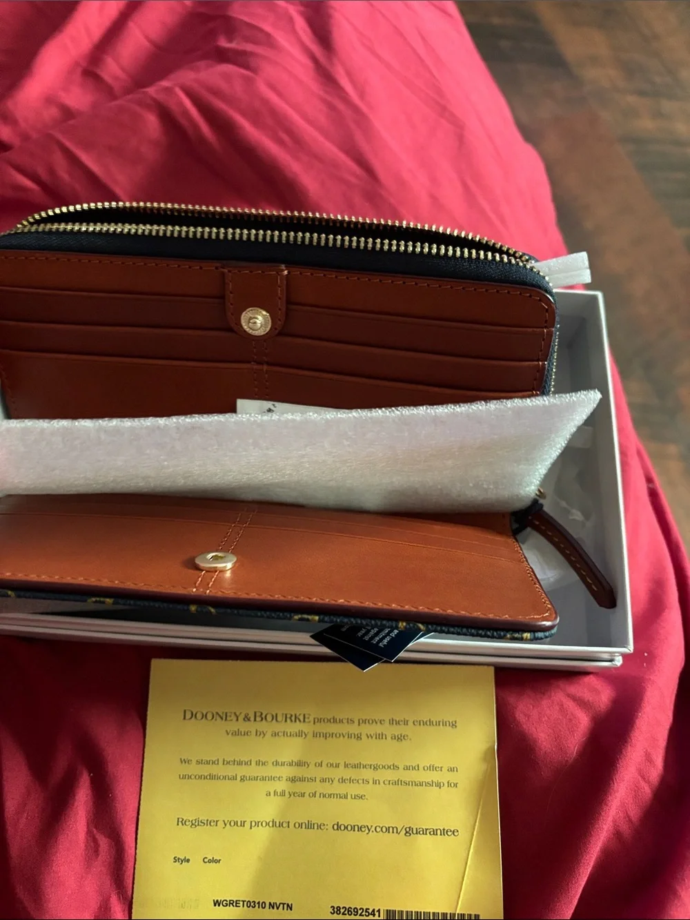 Dooney & Bourke Gretta Large Zip Around Clutch Wallet New